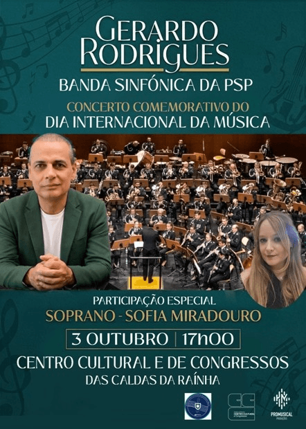 Concerto de Gerardo Rodrigues com a banda sinfónica da PSP no dia 3 de outubro
