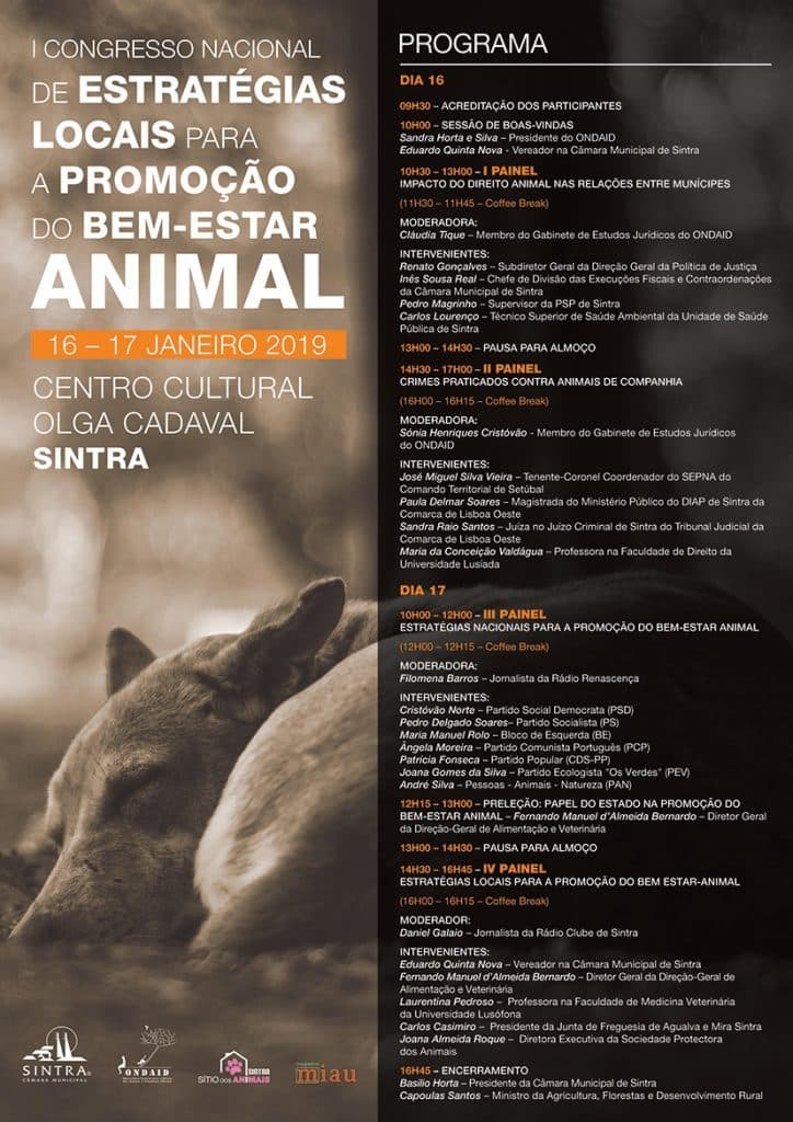 I Congresso Nacional de Estratégias Locais para a Promoção de Bem-Estar Animal