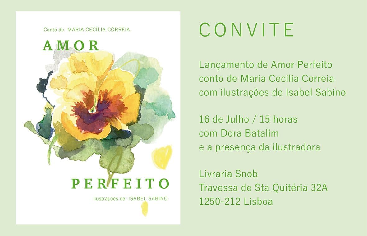 Lançamento de "Amor perfeito" de Maria Cecília Correia