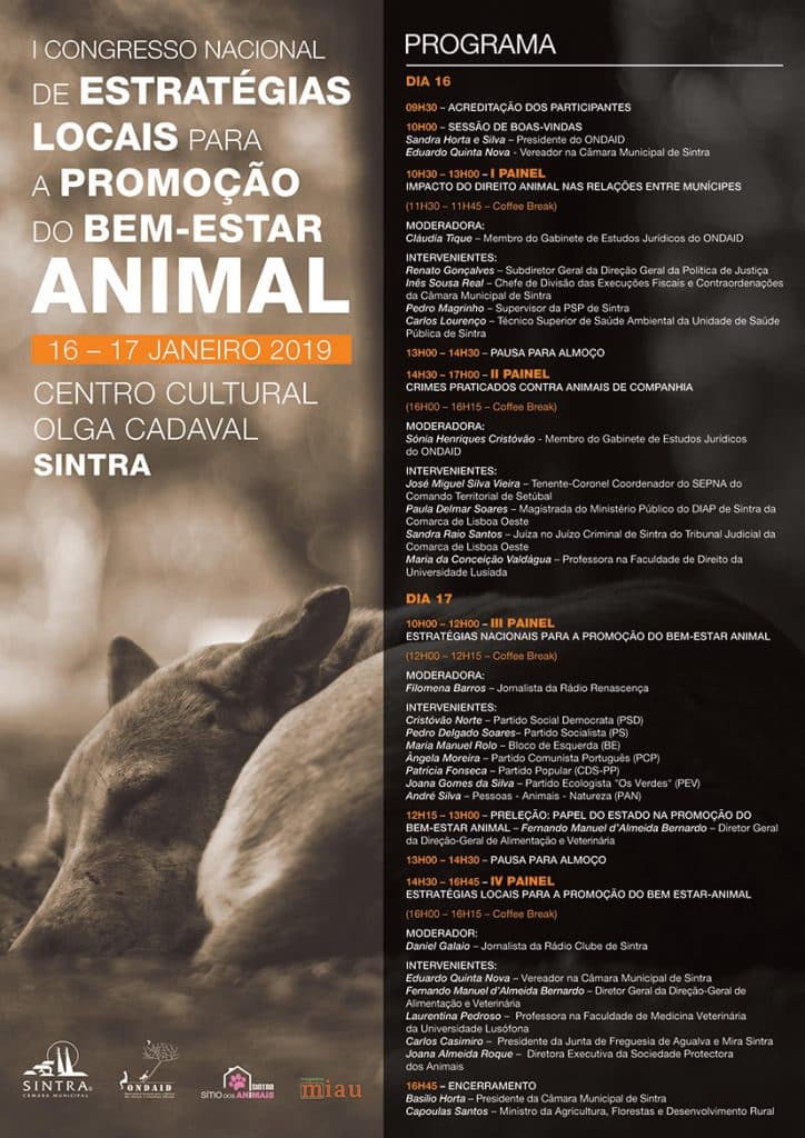 I Congresso Nacional de Estratégias Locais para a Promoção de Bem-Estar Animal